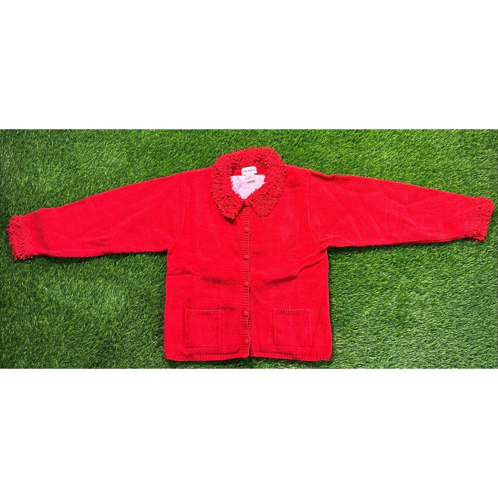 My Twinn Girl Sized XXL Up Town Red Chenille Knit Fringe‎ Sweater NEW - Picture 3 of 9
